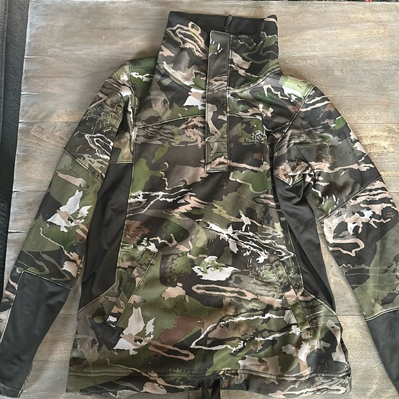 Under Armour Camo Fleece Lined Half Zip Pullover, size S - Picture 1 of 7